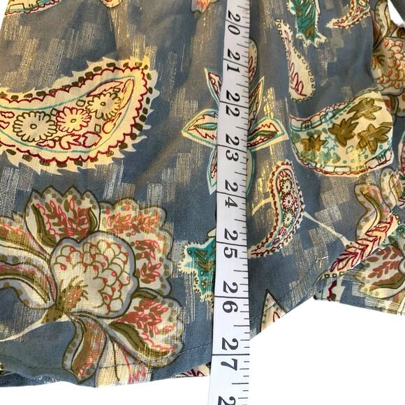 Anthro Bishop & Young Top Women's Size Medium Long Sleeve Hidden Button Front - Picture 10 of 10